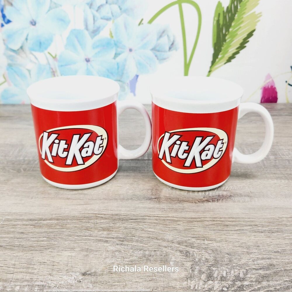 Galerie Hersheys Kit Kat 12 Ounce Ceramic Coffee Cups Mugs Set of 2